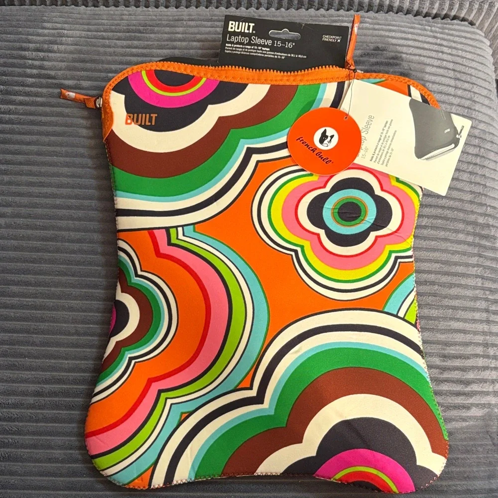 BUILT NY Colorful Retro Floral Laptop Sleeve 15-16